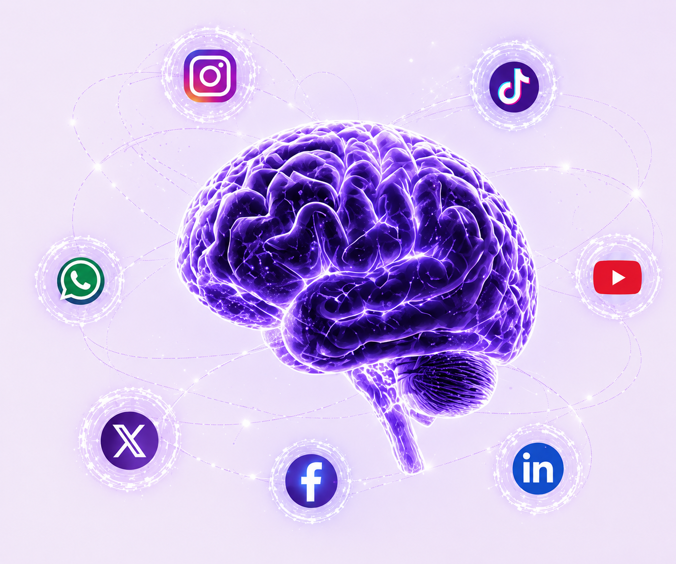 Neuromarketing - cerebro conectado a redes sociales
